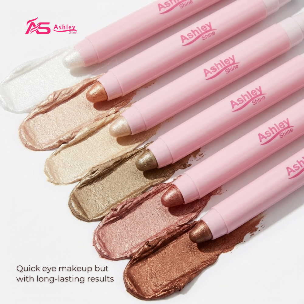Ashley Shine eye makeup sticks with color swatches