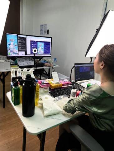 Production operator watches the livestream dashboard